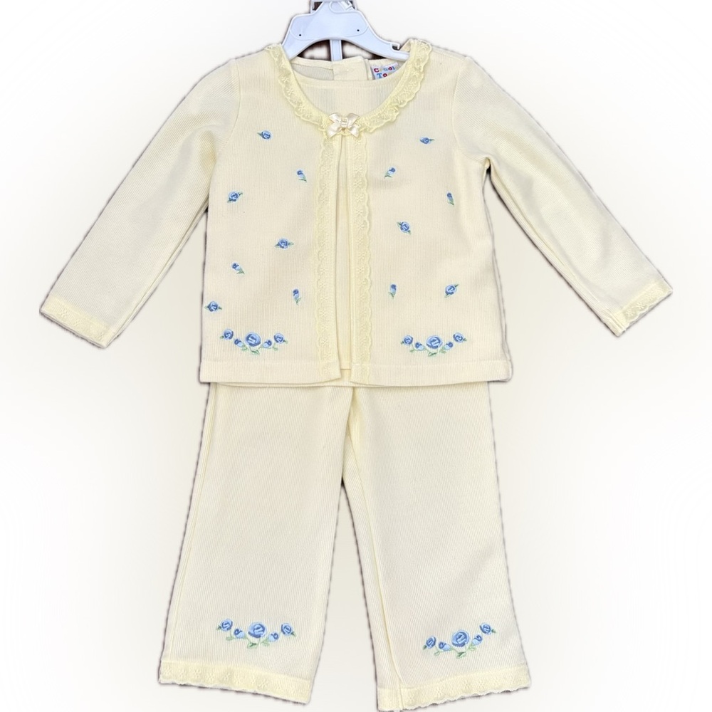 Vintage Cradle Togs Baby Girl 2-Piece Lace Matching Set